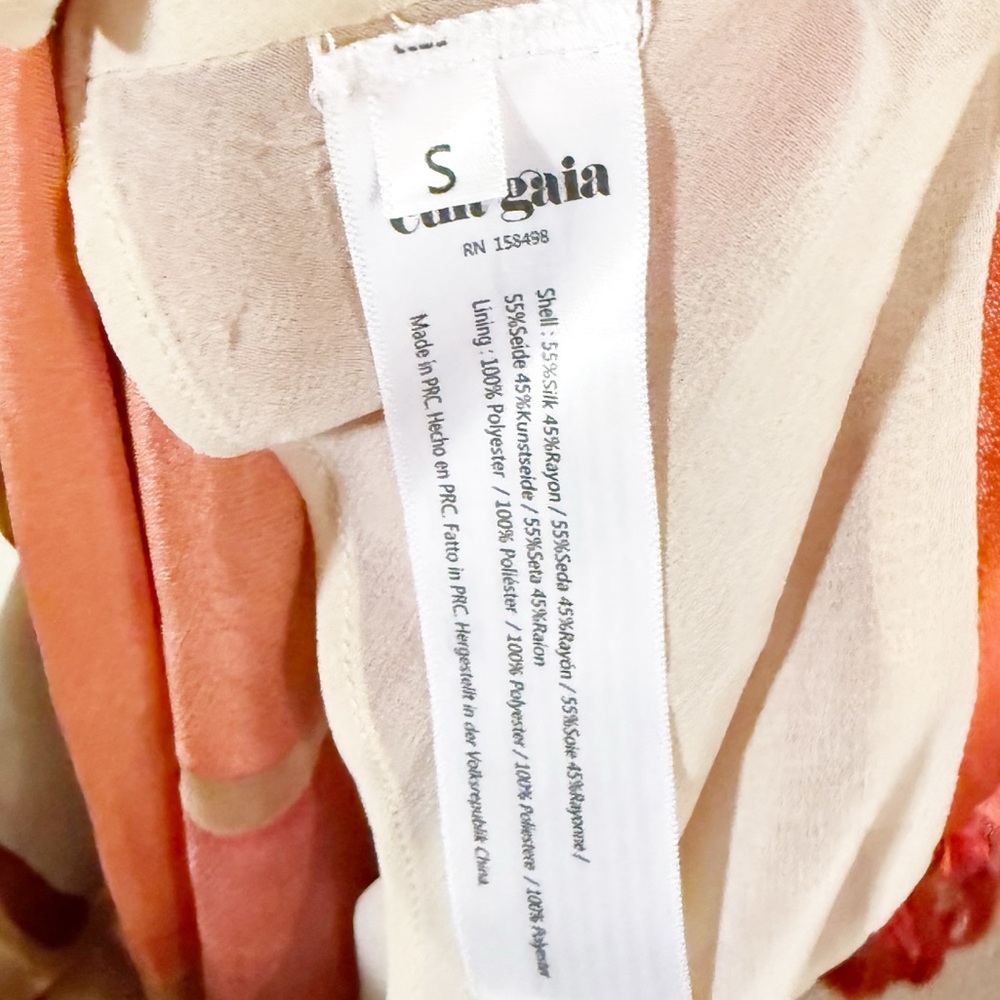 Cult Gaia Shalia Scoop-Neck Burnout Patchwork Top in Pinks Lollipop Multi small - Picture 14 of 14